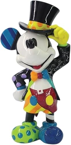 Enesco Disney by Britto - Figura de Mickey Mouse con sombrero superior, 8.07 pulgadas, multicolor