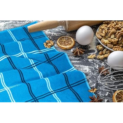 Lashuma Frottee 6er Set Geschirrhandtuch 50x50 cm, Lyon Küchentuch Capri - Blau – Bild 7
