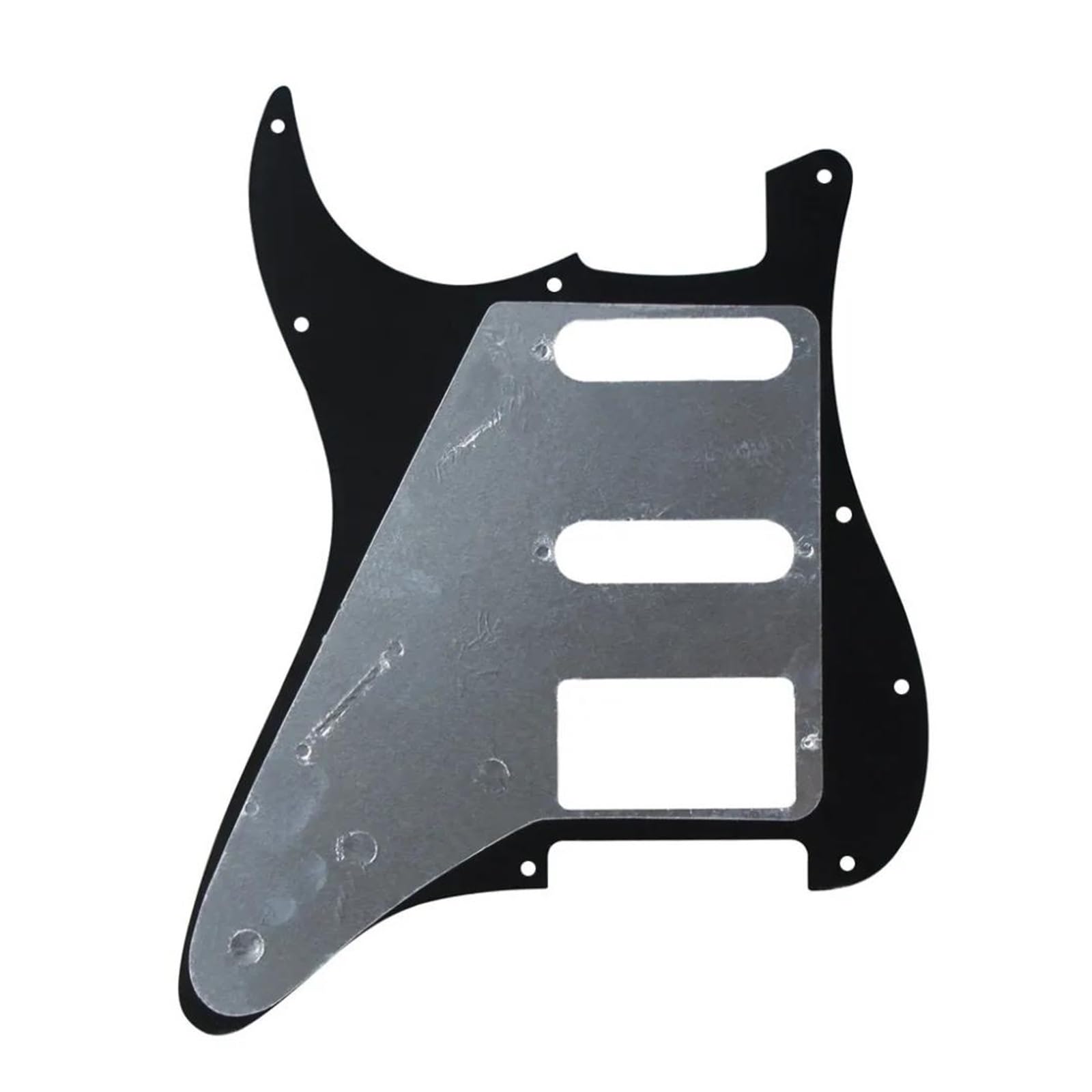 maskownica do gitary elektrycznej Zestaw osłony gitary elektrycznej HSS SSH i tylnej płyty Scratch Plate i śrub części gitarowe 8 opcji kolorów(Black 3ply)