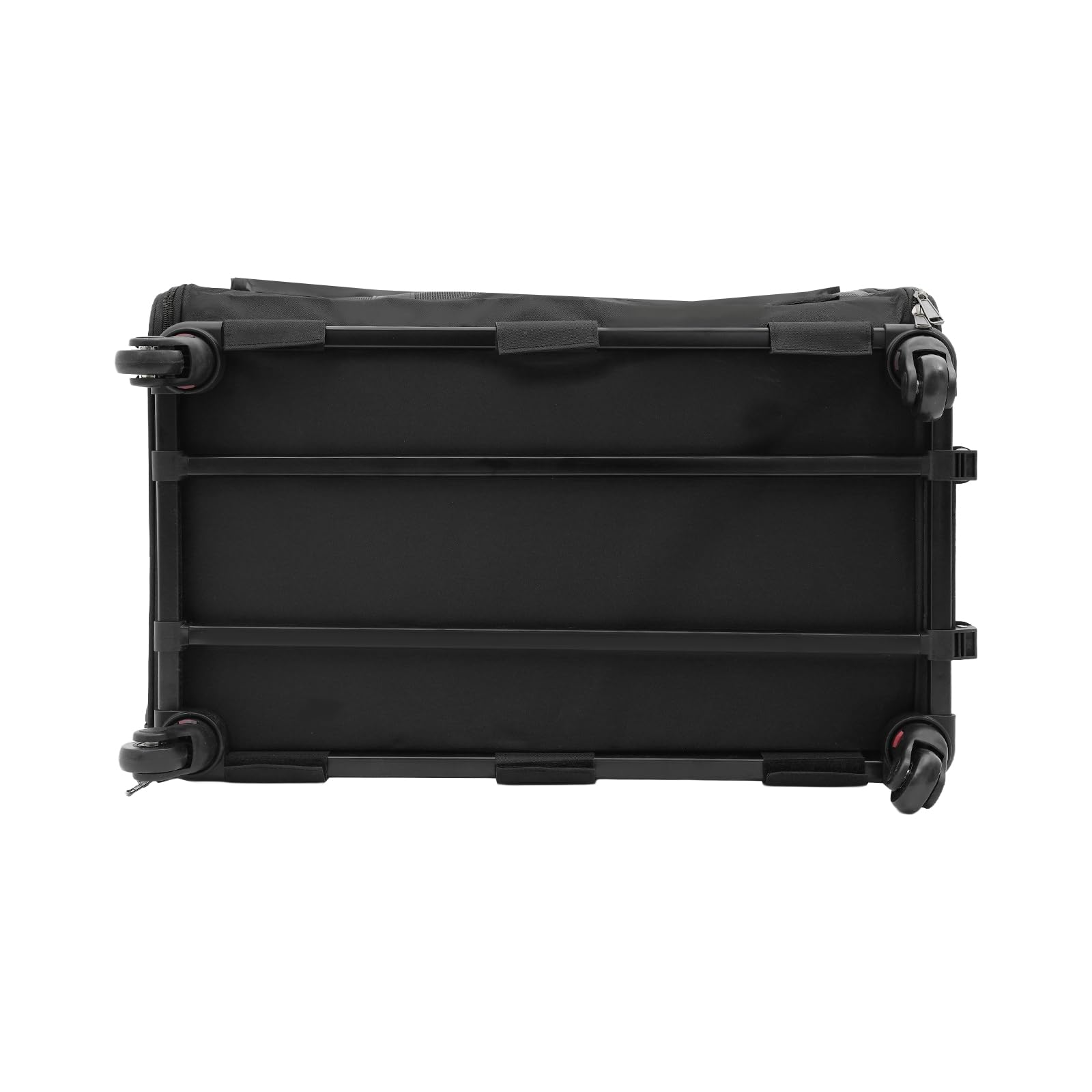 Transportín para mascotas con dos compartimentos y ruedas para gato/perro, caja de transporte extraíble para gatos con asa telescópica para 2 gatos/perros, hasta 17,5 kg, para viajes, senderismo