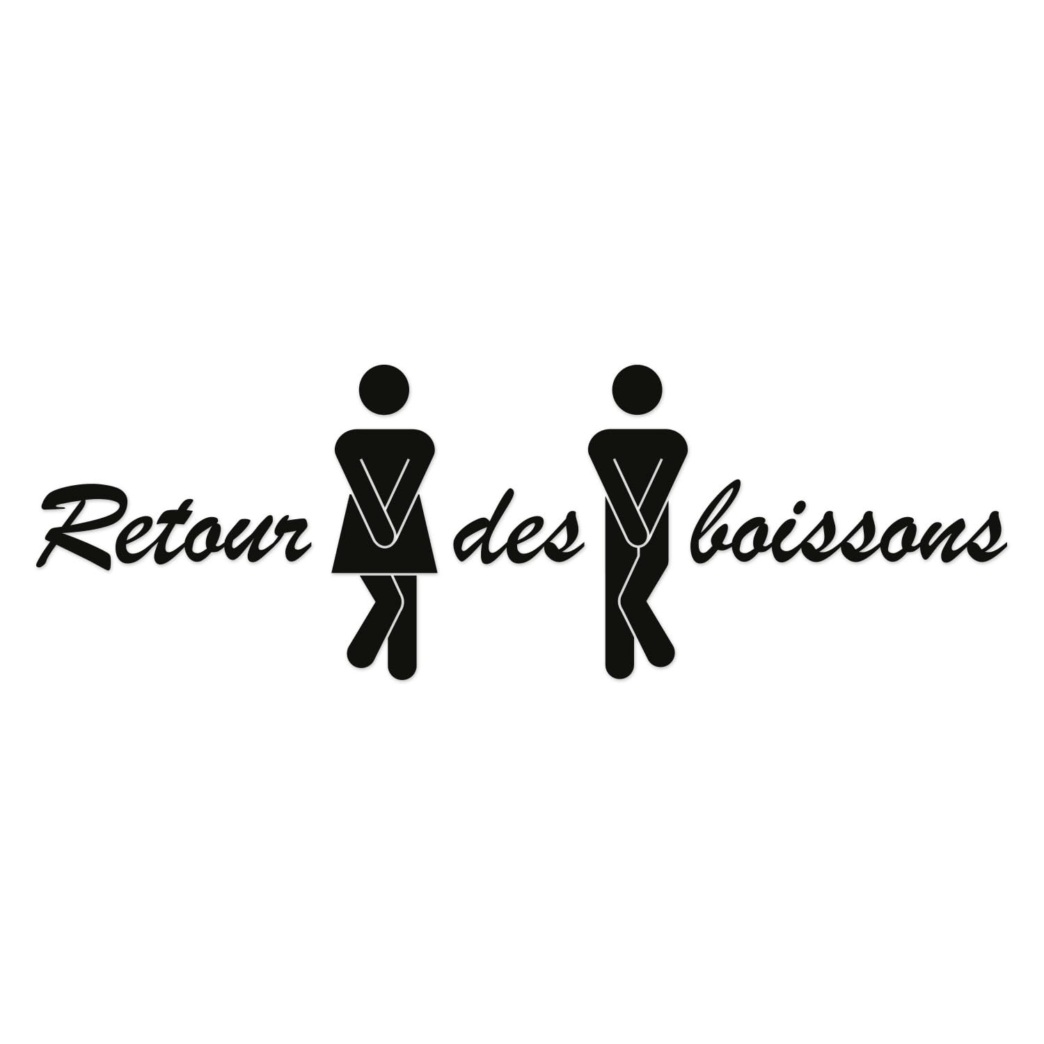 Adesivi Toilette Divertenti In Francese - Cartelli Unisex Per Bagno Con Design Umoristico - Foto 2