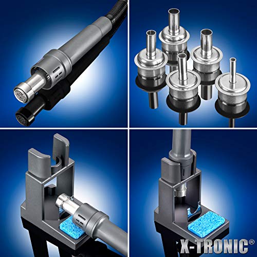 X-Tronic 4020-Pro-X • Hot Air Rework Station • 1000 Watt • Brushless Dc Vortex Blower • Quick Change Nozzle Holder • 4 Presets • Temp Calibration, C/F, Auto Cool Down • 3 Straight/2 Spiral Nozzles! #TOP4