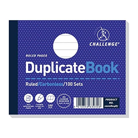 Challenge 105 x 130 mm Duplicate Book, Carbonless, 100 Pages, Set of 5 Cover