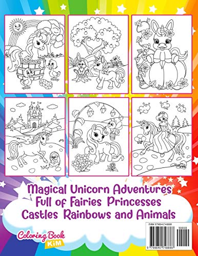 Unicorn Coloring Book: Cute Unicorns for Coloring for Kids 2 51byG1PF40L