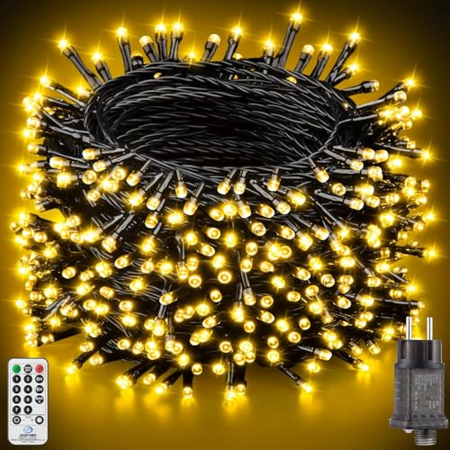 LaiTeny Lichterkette Weihnachtsbaum Innen Außen Strombetrieben - 50M...