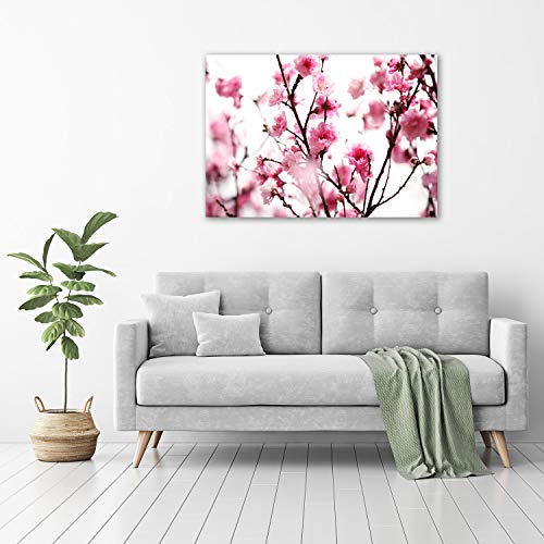 Tableau acrylique incassable fleur de prunier rose pour mur humide