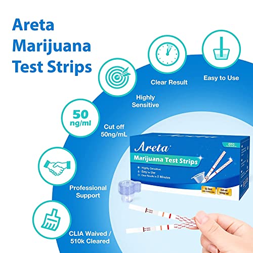 Areta Highly Sensitive Marijuana Test Strips - Quick Detect Thc thumb #4