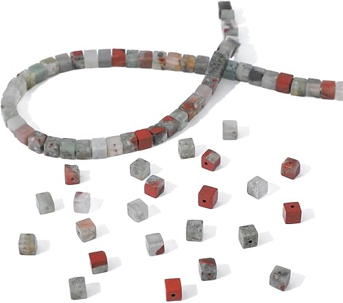 Vista 83 de Cuentas de piedra cuadrada de amatista natural de 0.156 x 0.157 pulgadas, 85 cuentas de piedras semipreciosas sueltas