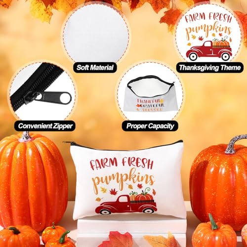 18 Pcs Fall Gifts Set Happy Fall Y'all Pumpkin Enamel Mugs Makeup Bags Autumn Leaves Pumpkin Socks Bulk 2025 Gifts Thanksgiving Harvest Party Gift for Adult Women Coworkers Teacher2
