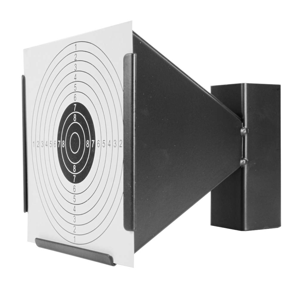 Big Dragon Bersaglio Softair Raccogli Pallini 10 Target Supporto a Cono Metallo Bianco Nero
