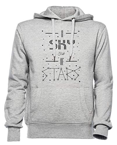 A Sky Full of Stars + Stars Hombre Mujer Unisexo Sudadera con Capucha Gris Tamaño L - Women's Men's...