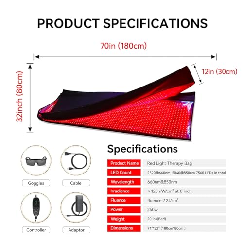 MEGELIN 2520-LED Full Body Red Light Bag