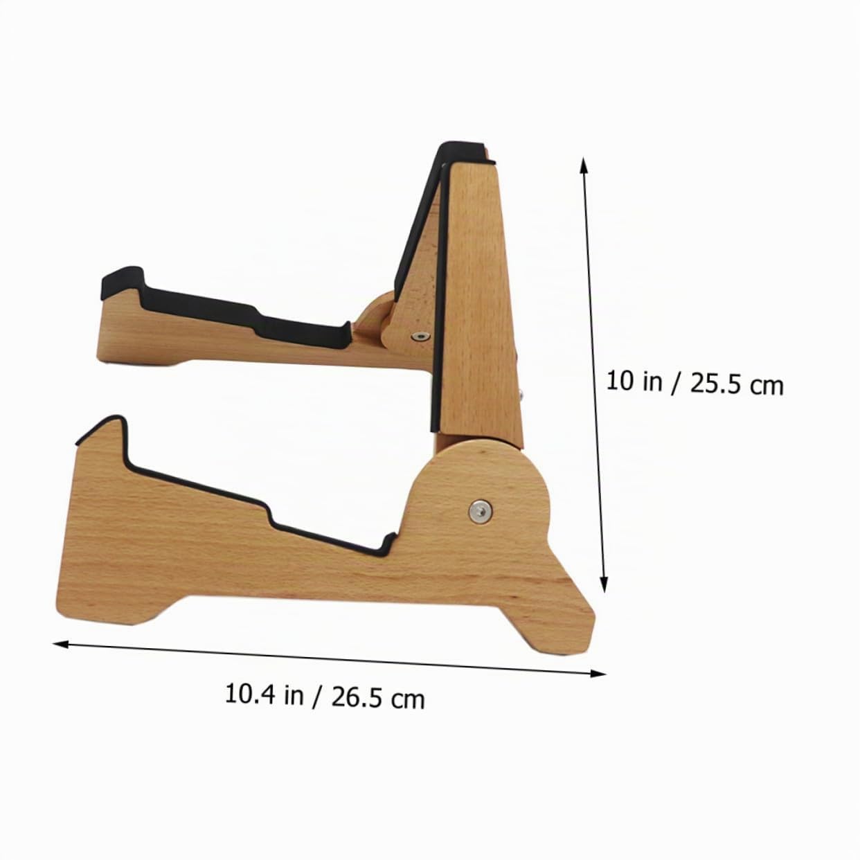 BESPORTBLE Supporto Per Chitarra in Legno Pieghevole, Porta Strumenti Da Pavimento Per Chitarra Classica, Elettrica e Basso, Supporto Portatile Multifunzione Per Esposizione a Casa, Negozio e Palco