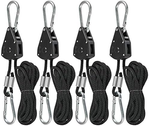N/A SRDX-183 4 Pcs Duty Heavy Rope Ratchet with Hooks,1.8M Adjustable ...