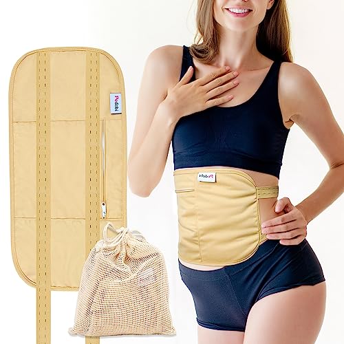 Image of Castor Oil Pack Wrap - Organic Cotton Reusable & Highly Absorbent Castor Oil Pack Compress