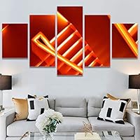 SIGNWIN 5 Panel Canvas Wall Art Modern Art Shapely Patterns Windows for Home Decorations Ready to Hang - 60