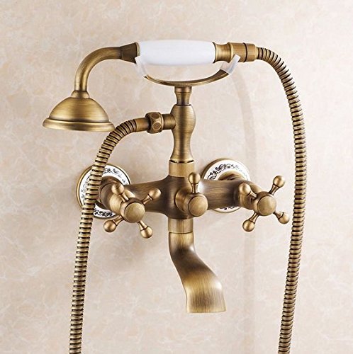 Robinet de douche laiton antique Gowe avec mitigeur bain douche et robinet de baignoire rétro