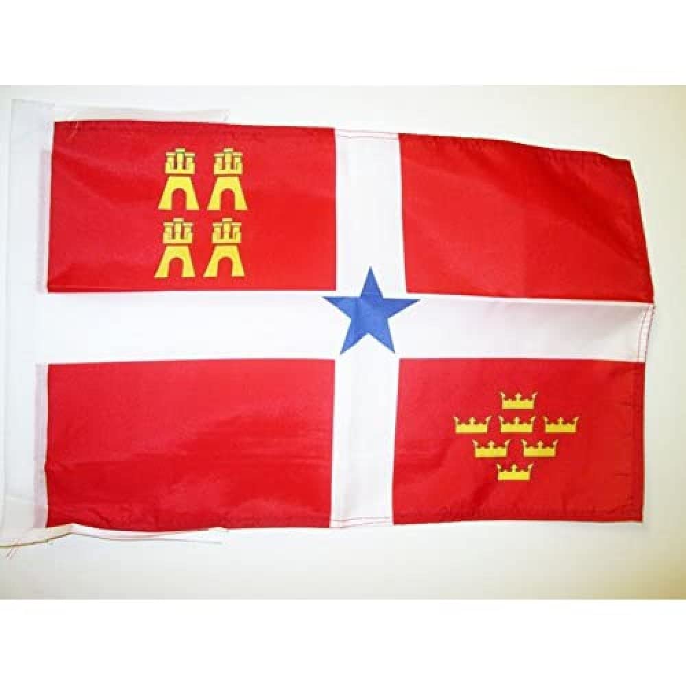 AZ FLAG - Murcia Independentist Flag - 18'' x 12'' - 100% Polyester Murcia nacionalist Small Banner with Two Cords - Fade Resistant - Vivid Colors - 18x12 in - 45x30 Cm โ image 1