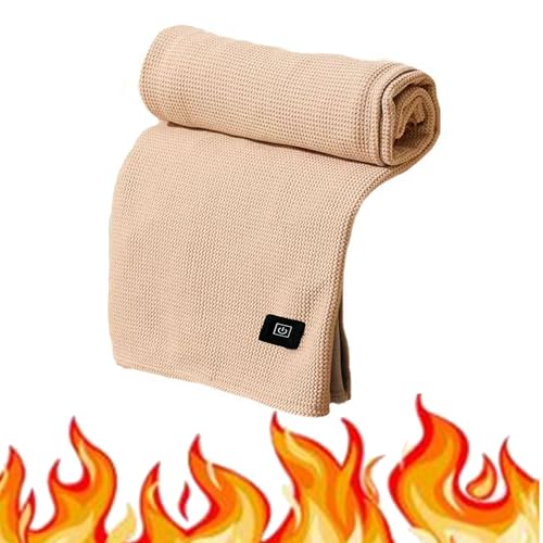 New Apricot Portable Heated Shawl Wraps for Women - 3 Heating Levels, USB, 70.86 x 59.50 Inch Green4