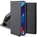 Produktbild Moozy Hülle Flip Case für Huawei Nova 5T und Honor 20, Schwarz - Dünne Magnetische Klapphülle Handyhülle mit Kartenfach und Standfunktion