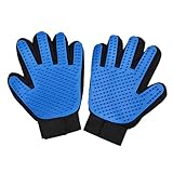 Joy Knows [New & Enhanced] Pet Grooming Gloves Pair | for Shedding Dogs Cats Rabbits | Gently Groom Detangle Bathe & Massage | All Types of Fur & Hair | Use Wet or Dry