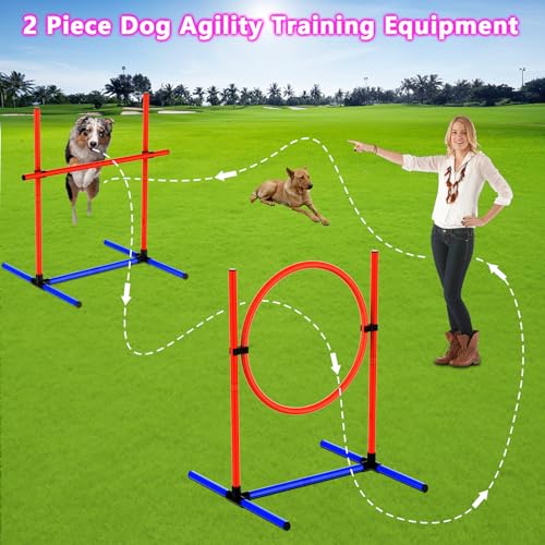 Mioule 2DOG ABILITY 2-Set Dog Agility Training Equipment Course Backyard Set thumb #1