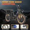 A15 Electric Bike Adults, 1500W Peak Motor 48V 26Ah Removable Dual Battery Ebike, 20"×4.0" Fat Tire E Bike, Max Range 120 Miles & 28 MPH Max Speed Electric Bicycle, Front Suspension, Shi-Mano 7 Speed #4