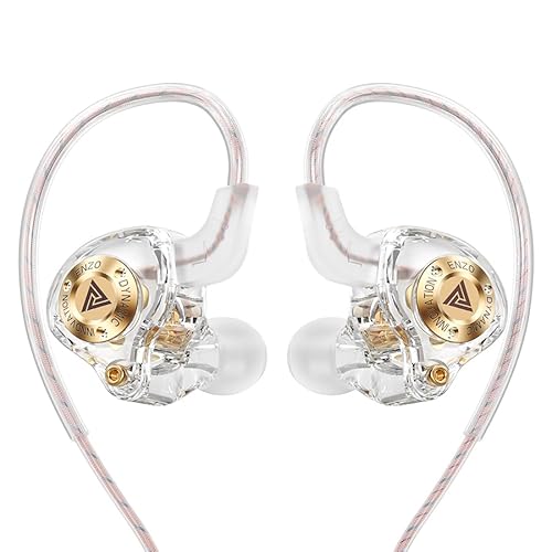 Piluyaa Wired Gaming Headphones IEM Earphones with 1DD，QKZ ENZO in