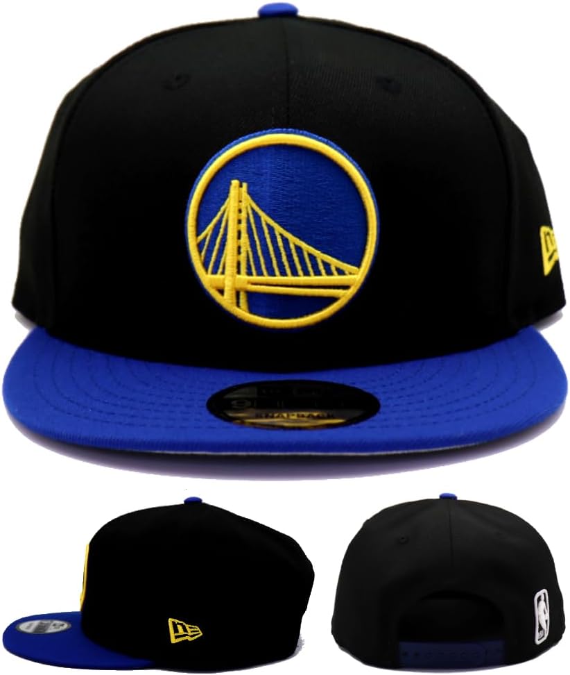 unisex-adult Golden State Warriors Team Color Basic 9FIFTY Snapback Black Blue Adjustable Hat