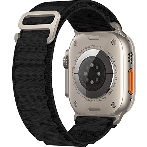 SSEIHI アルパインループ Apple Watch バンド 49mm 45mm 44mm 42mm 41mm 40mm 38mm に対応、チタン G フック ナイロン スポーツバンド iWatch Ultra シリーズ 8/7/6/5/4/3/2/1/SE 用