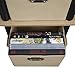 FURINNO LAci 4-Bins System Rack, Oak/Black/Light Brown