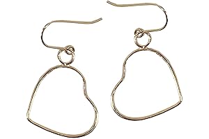 Aretes para mujer pequeños de corazón de amor eterno en oro de 14 quilates