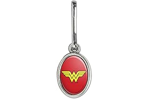 Wonder Woman Classic Logo Oval Charm for Suitcase, Backpack, Zipper Pull Aid