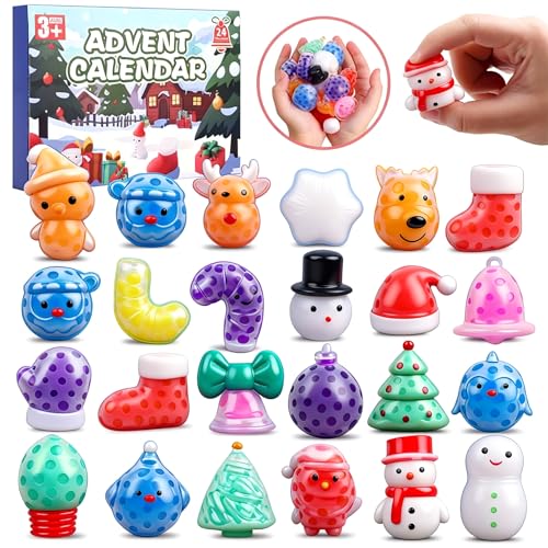 Squishy Adventskalender 2025 Kinder mit 24 Kawaii Mochi Squishy...