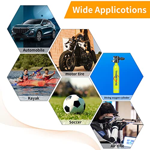 Thaistone Portable High Pressure Hand Pump 4500 Psi 3 Stage Pcp Air Pump Pcp Air Rifle Stirrup Pump 30Mpa/ 300 Bar Airgun Paintball Gas Filling Pcp Hand Pump Ce Certified #TOP5