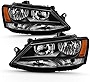 ACANII - For Black 2011-2018 Volkswagen VW Jetta Headlights Headlamps Replacement Driver + Passenger Side