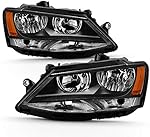 ACANII - For Black 2011-2018 Volkswagen VW Jetta Headlights Headlamps Replacement Driver + Passenger Side