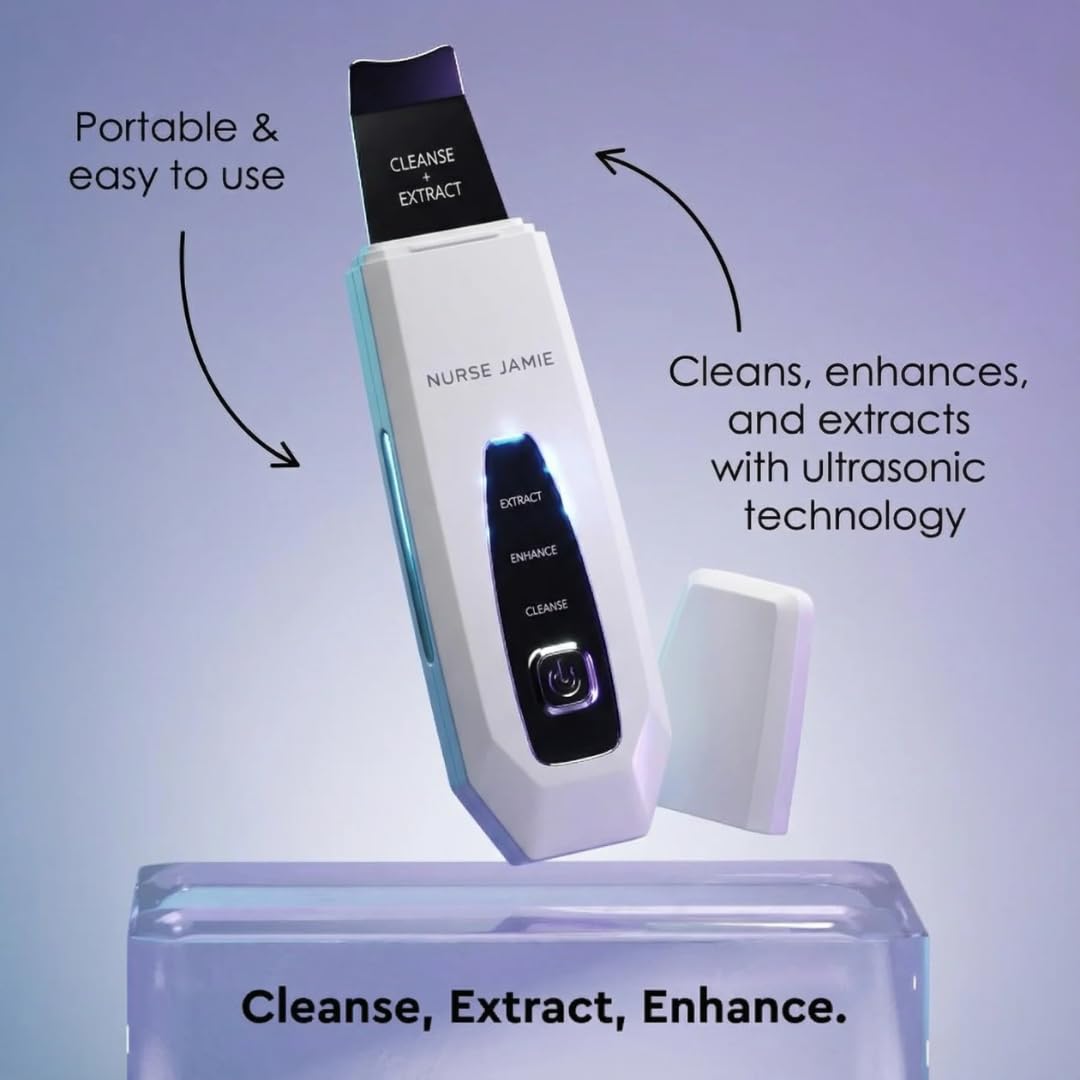 Nurse Jamie Dermascrape 3-in-1 Sonic Beauty Tool – Cleanse, Extract & Enhance Skincare Absorption