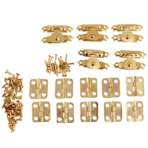 15 unids/set muebles bisagras de gabinete con joyería caja de madera palanca pestillo hierro Vintage Hardware accesorios de muebles