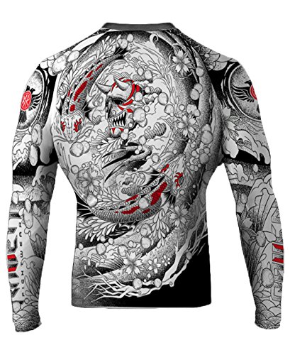 Raven Fightwear Men's Irezumi BJJ MMA Rash Guard Medium