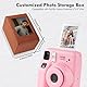 HIYQIN Aufbewahrungsbox für 2x3 Filme/Fotos/Visitenkarten, Polaroid-Foto-Aufbewahrungsbox/Halter Kompatibel mit Fujifilm Instax Mini Film (54 x 86 mm) - Braun