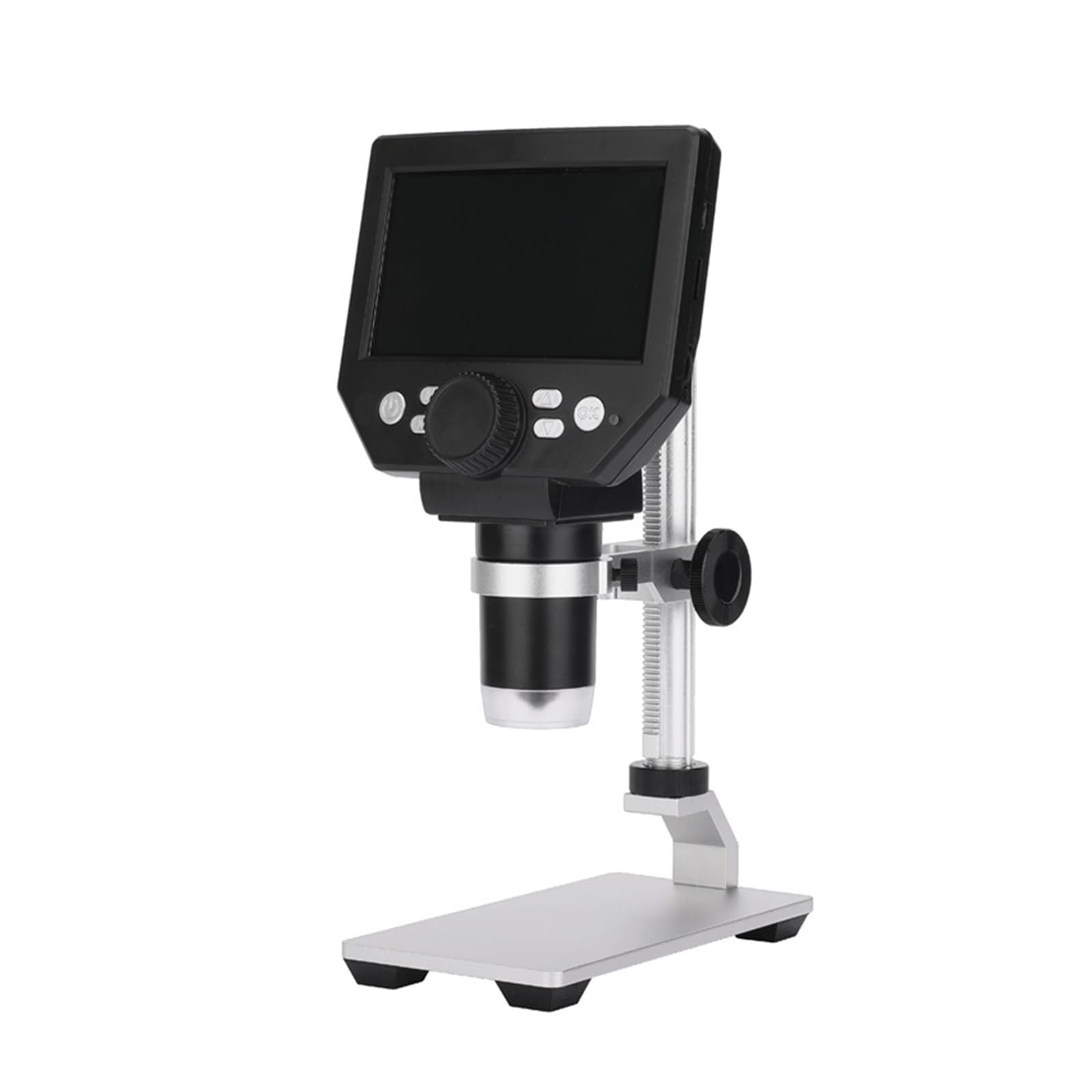 Lente de Microscopio, Microscopio USB electrónico 1-1000X Microscopios de Video Soldadura Digital 4.3 "LCD HD Cámara Aumento 8 LED Lupa Soporte Metal