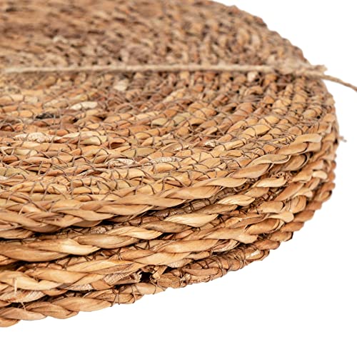 Argon Tableware Round Placemats - 30cm - Pack of 6 - Woven Typha Serving Dish Trays Cake Boards for Appetizers, Lunch, Mains, Parties, Food Presentation - Image 5