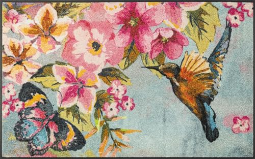 Wash+Dry Bloomibri Doormat, 75 x 120 cm, Washable for Indoor and Outdoor Use Colourful, Multicoloured, 75 x 120 cm (Rectangular)