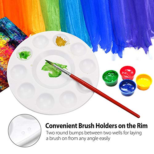 Lotfancy Paint Tray Palettes, Plastic Plastic Paint Pallets For Kid, 32 Pack, Diy Craft Professional Art Acrylic Painting With 10 Wells, Washable #TOP3