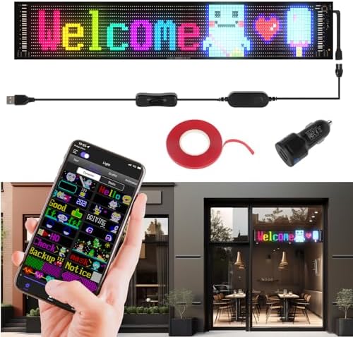 Amazon.com : (27''x5'') Programmable LED Scrolling Sign for Car ...