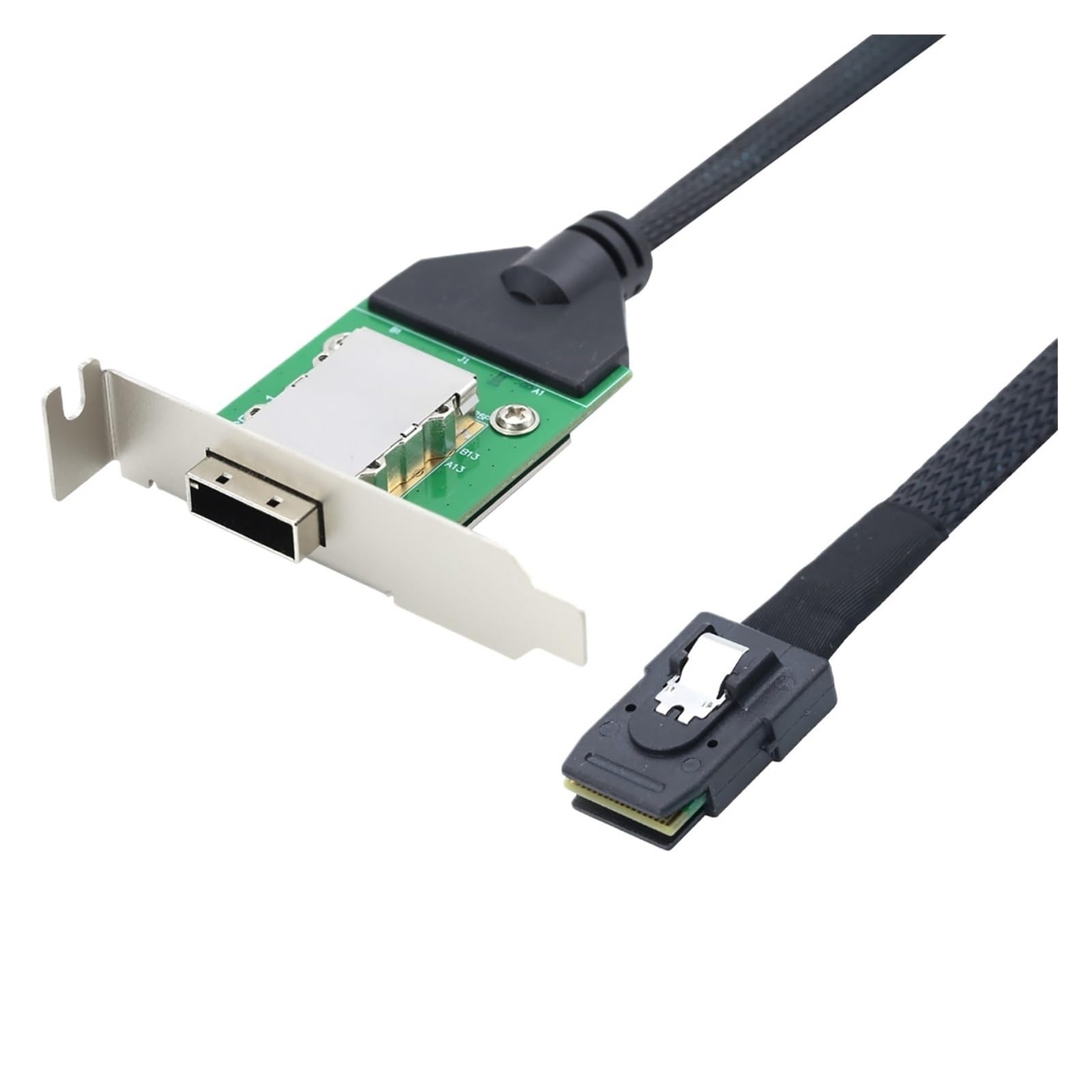 Câble adaptateur interne HD MI NI S*A*S SFF-8087 Host vers S*A*S HD SFF-8088 femelle avec support bas vers disque dur 1 m