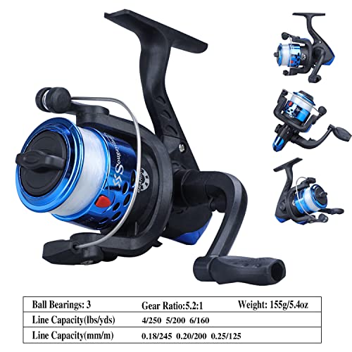 Sougayilang Kids Fishing Pole with Spinning Reels,Telescopic Fishing Rod for Travel Freshwater Bass Trout Fishing(Blue) - Image 4