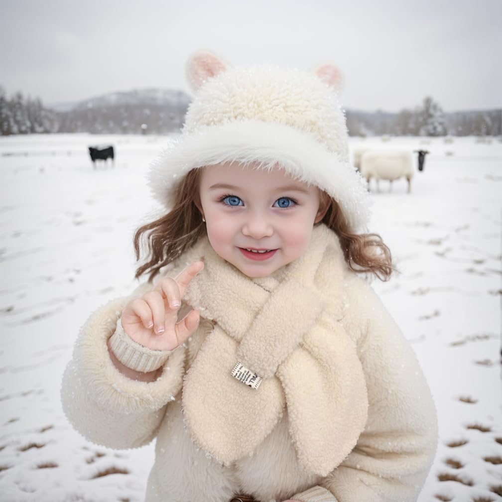 2 Pcs Écharpe Cache-Cou Enfants Coton Automne Hiver