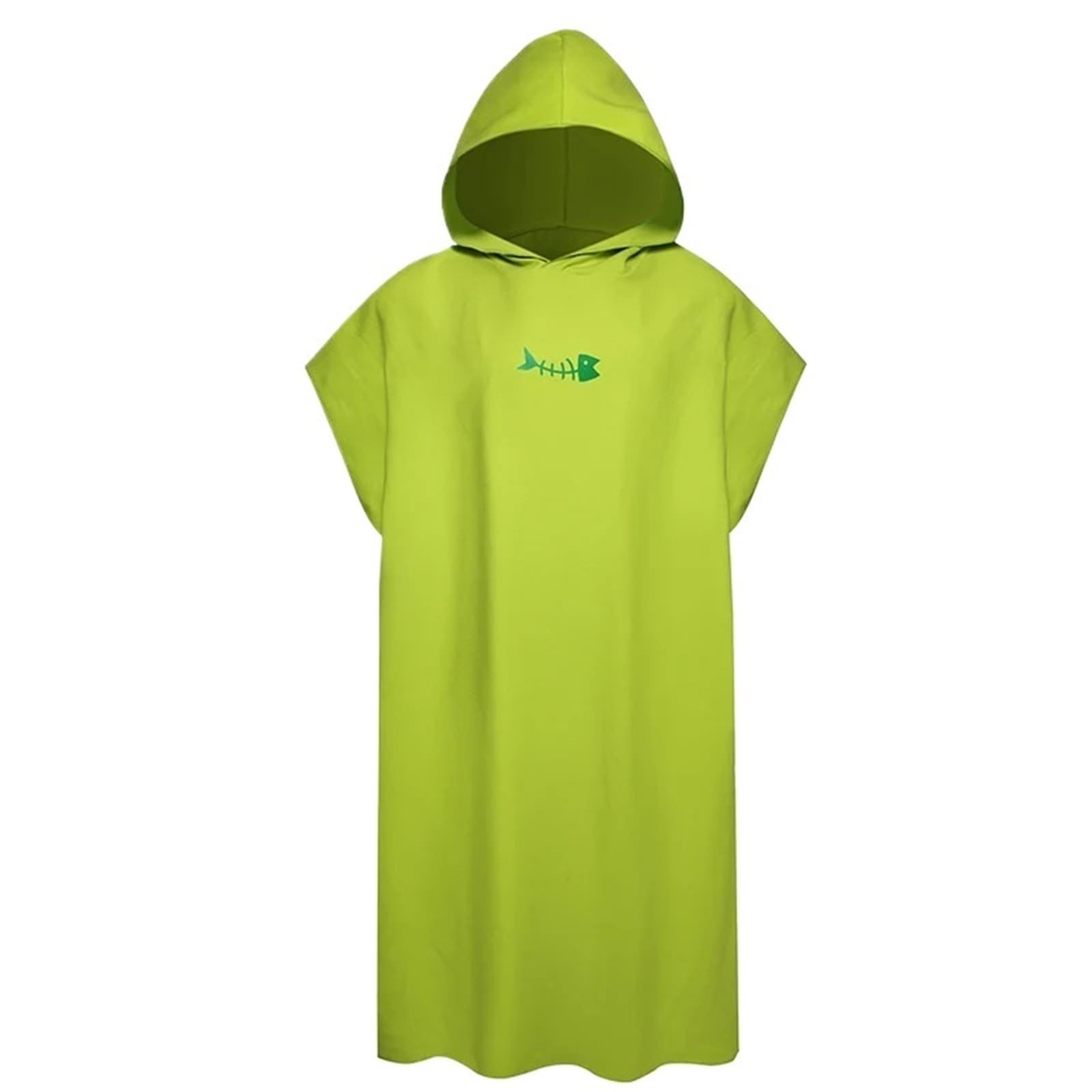 ATEUXOL Quick-drying Surf Poncho Surf Poncho Changing Towel Hood Microfiber Beach Blanket Bath Swim Wetsuit for Adults(Green)